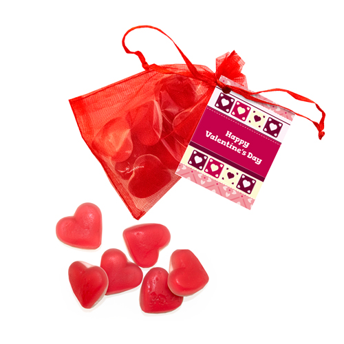 Promotional Organza Bag - Heart Throbs 